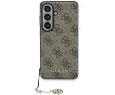 Guess 4G klasikinis „Logo Charm MagSafe“ dėklas, skirtas „Samsung Galaxy S26“, rudas