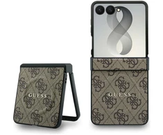Guess PU Leather 4G Magnetic dėklas Samsung Galaxy Z Flip 8 rudos spalvos