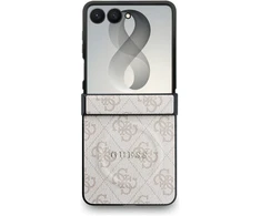 Guess PU Leather 4G Magnetic dėklas Samsung Galaxy Z Flip 8 rožinės spalvos