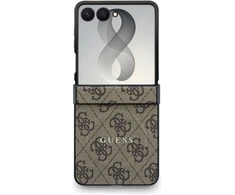 Guess PU Leather 4G Magnetic dėklas Samsung Galaxy Z Flip 8 rudos spalvos