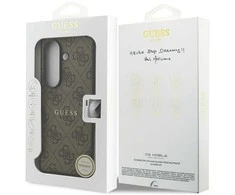 Guess PU Leather 4G Colored Ring Magnetic dėklas skirtas Samsung Galaxy Z Fold 7 rudos spalvos