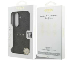 Guess PU Leather 4G Colored Ring Magnetic dėklas skirtas Samsung Galaxy Z Fold 7 juodos spalvos