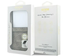 Guess PU Leather 4G Magnetic dėklas Samsung Galaxy Z Flip 8 rudos spalvos