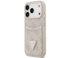 Dėklas Guess 4G Double Card Triangle do iPhone 18 Pro Max / 17 Pro Max rožinė