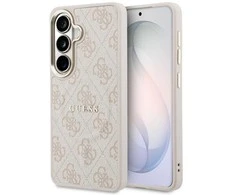 Guess PU Leather 4G Gold Frame Magnetic dėklas skirtas Samsung Galaxy S26+ rožinės spalvos