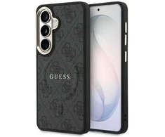 Guess PU Leather 4G Gold Frame Magnetic dėklas skirtas Samsung Galaxy S26+ juodos spalvos
