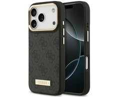 Dėklas Guess 4G Logo Plate MagSafe do iPhone 18 Pro Max / 17 Pro Max juoda