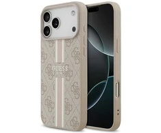 Dėklas Guess 4G Printed Stripes MagSafe case for iPhone 17 Pro Max - pink
