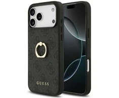 Dėklas Guess 4G Ring Stand case for iPhone 17 Pro Max - juodas