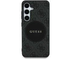 Guess 4G Round Patch Classic Logo MagSafe Samsung Galaxy S25 Ultra dėklas telefonui juodos spalvos