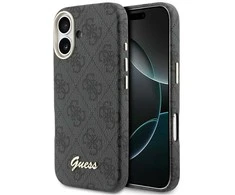 Dėklas GUESS case for IPHONE 17 compatible with MagSafe GUHMP17S5P4FWMSK (PU FW 4G Script) juodas