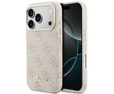Dėklas GUESS case for IPHONE 17 Pro Max compatible with MagSafe GUHMP17X5P4FWMSP (PU FW 4G Script) pink