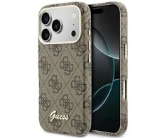 Dėklas GUESS case for IPHONE 17 Pro Max compatible with MagSafe GUHMP17X5P4FWMSW (PU FW 4G Script) ruda