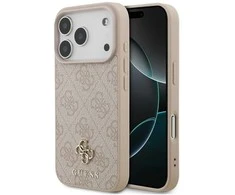 „Guess 4G“ mažas 4G ir klasikinis „MagSafe“ dėklas, skirtas „iPhone 17 Pro“ - Rožinė