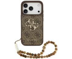 Dėklas Guess 4G Strap 4G Classic Logo Case for iPhone 18 Pro / 17 Pro - Brown