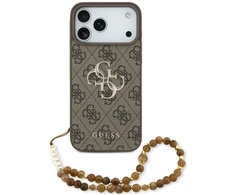 Dėklas Cg Mobile Sas Guess 4G Strap 4G Classic Logo case for Iphone 18 Pro Max / 17 Pro Max ruda