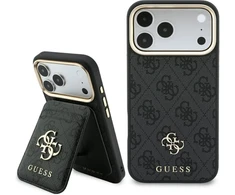 Dėklas Guess 4G su portfelem Magsafe do iPhone 18 Pro Max / 17 Pro Max juoda