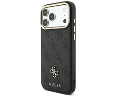 Dėklas Guess 4G su portfelem Magsafe do iPhone 18 Pro Max / 17 Pro Max juoda