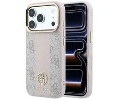 Dėklas Guess 4G with Stripe Round and Classic Logos MagSafe do iPhone 18 Pro / 17 Pro rožinė