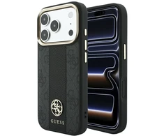 Dėklas Guess 4G with Stripe Round and Classic Logos MagSafe do iPhone 18 Pro Max / 17 Pro Max juoda