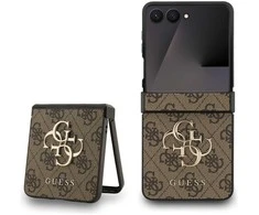 Guess Big 4G Logo Classic Logo dėklas skirtas Samsung Galaxy Z Flip7 rudos spalvos