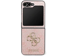 Guess Big 4G Logo Classic Logo dėklas skirtas Samsung Galaxy Z Flip7 rožinės spalvos