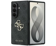 Guess PU 4G Metal Logo dėklas Samsung Galaxy Z Fold 8 Ultra pilkos spalvos