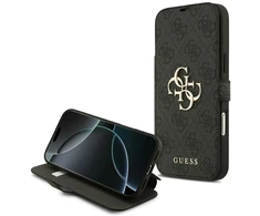 Dėklas Guess Book 4G Metal Logo do iPhone 18 Pro Max / 17 Pro Max juoda