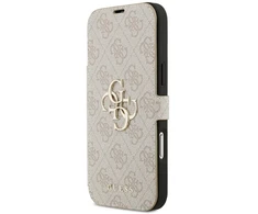 Dėklas Guess Book 4G Metal Logo do iPhone 18 Pro Max / 17 Pro Max rožinė