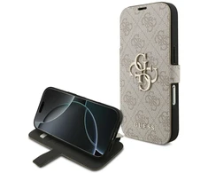 Dėklas Guess Book 4G Metal Logo do iPhone 18 Pro / 17 Pro rožinė