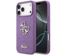 Dėklas Guess Fixed Glitter Big 4G skirtas Apple iPhone 17 Pro Max lilac
