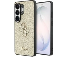 „Dėklas Guess“ fiksuotas blizgus didelis metalinis 4G logotipas, skirtas „Samsung Galaxy S26 Ultra“ – zlotų