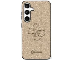 GUESS dėklas skirtas Samsung Galaxy S25 Ultra GUHCS25LHG4SGD (Fixed Glitter Big 4G) aukso spalvos