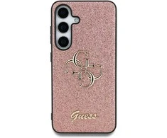 Dėklas Guess Fixed Glitter Big 4G Metal Logo skirtas Samsung Galaxy S25 Ultra rožinės spalvos