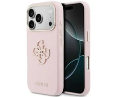 Dėklas GUESS case for IPHONE 17 Pro Max GUHCP17X5PS4RGGP (PU FW Resin Logo) pink
