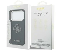 Dėklas GUESS case for IPHONE 17 Pro Max GUHCP17X5PS4RGGK (PU FW Resin Logo) juodas