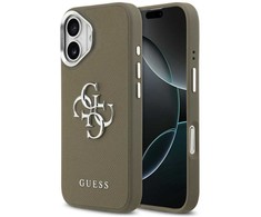 Guess Grained Big 4G Classic Logo - dėklas skirtas Apple iPhone 17 ruda