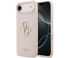 Dėklas GUESS Grained Big 4G &amp; Classic Logo skirtas Apple iPhone 17 Air rožinės spalvos