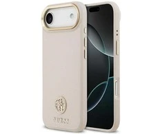 Dėklas Guess Grained Strass Logo MagSafe iPhone Air Case - Rožinė