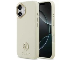 Dėklas Guess Grained Strass Logo MagSafe - Case Apple iPhone 17 beige