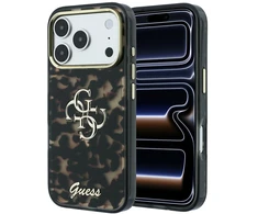 Dėklas Guess IML 4G Script Metal Case for iPhone 17 Pro Max / 18 Pro Max - Juodas and Brown