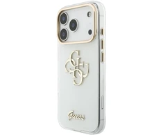 Dėklas Guess IML 4G Script Metal do iPhone 18 Pro / 17 Pro balta