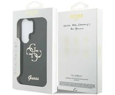 Guess IML 4G Script Metal Logo dėklas skirtas Samsung Galaxy 26 Ultra juodos spalvos