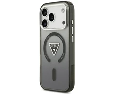 Dėklas Guess IML Gradient Triangle Logo MagSafe do iPhone 18 Pro Max / 17 Pro Max juoda