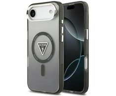GUESS dėklas, skirtas IPHONE 17 Air, suderinamas su MagSafe GUHMP17MHGTMLCGK (IML gradientas su trikampio logotipu), juodas