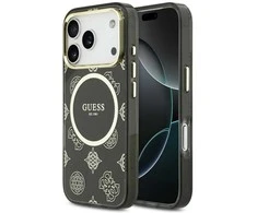Dėklas Guess IML Peony Dot MagSafe Case for iPhone 17 Pro - Juodas