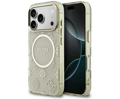 Dėklas Guess IML Peony Dot MagSafe Case for iPhone 17 Pro - rusvai gelsvas