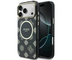 Dėklas Guess IML Peony Dot MagSafe Case for iPhone 17 Pro Max - Juodas