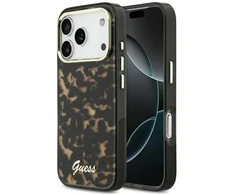 Dėklas Guess IML Script Metal MagSafe Case for iPhone 17 Pro - Juodas and Brown