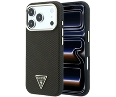 Dėklas Guess Kevlar Triangle Logo MagSafe do iPhone 18 Pro Max / 17 Pro Max ruda